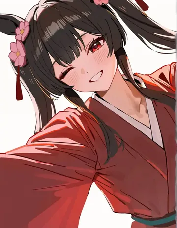 古风角色侧身互动画面