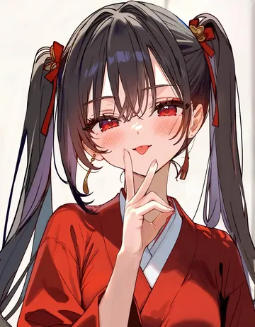 古风角色俏皮微笑截图
